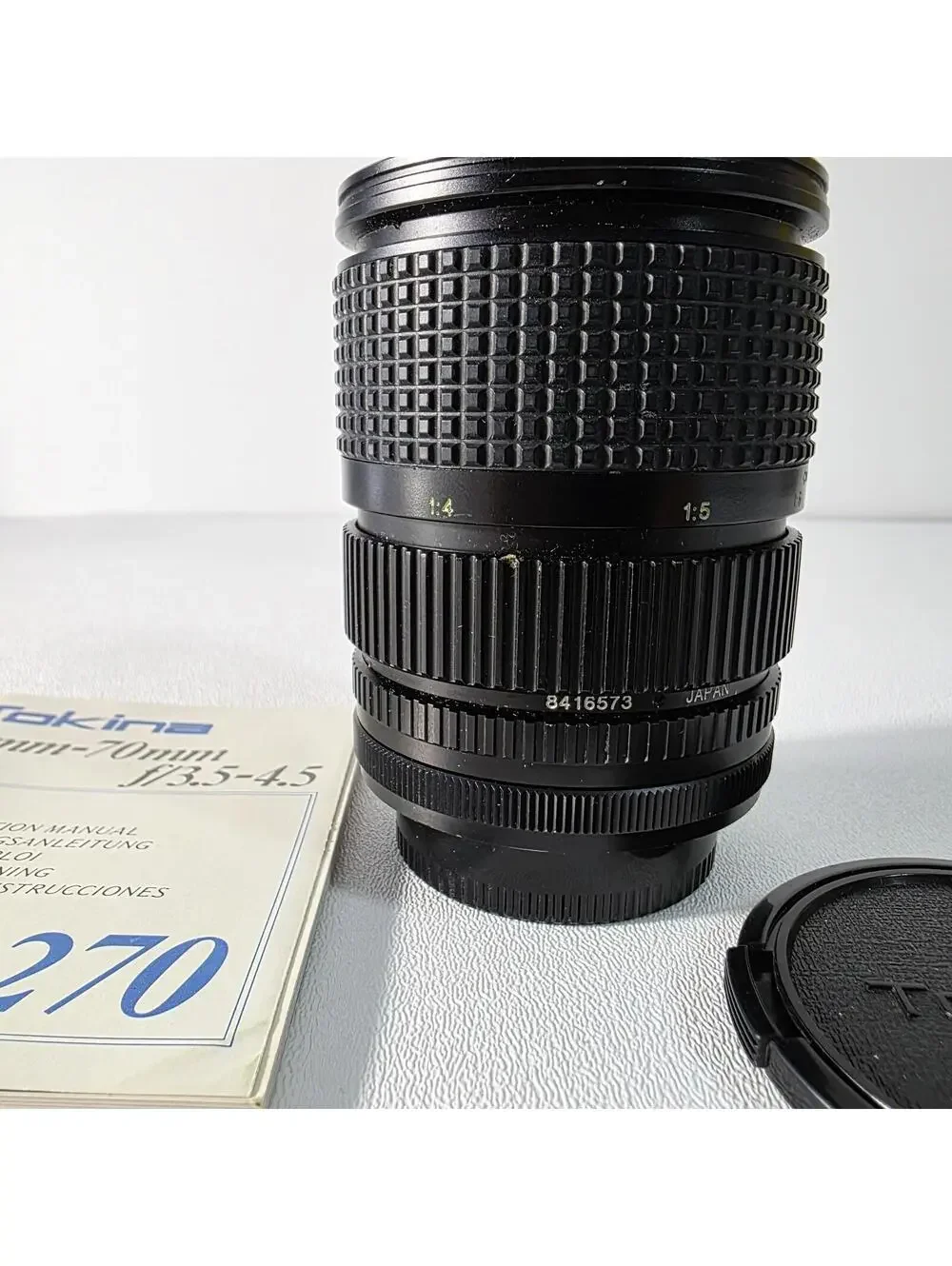 RMC Tokina 28-70mm f3.5-4.5 Canon FD Macro Lens W/Manual & Caps